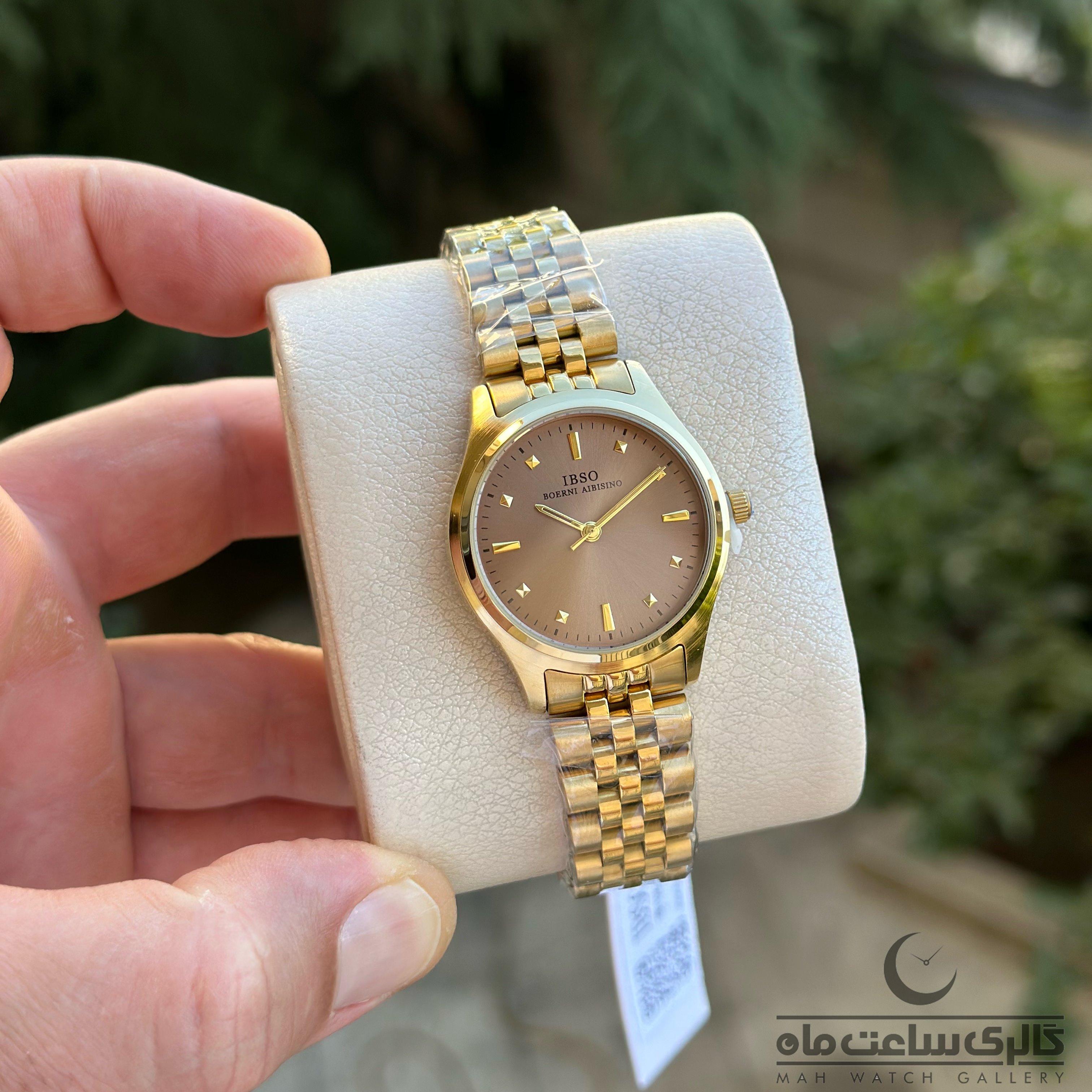  ساعت ایبسو زنانه طلایی ص قهوه ای  IBSO S1118L