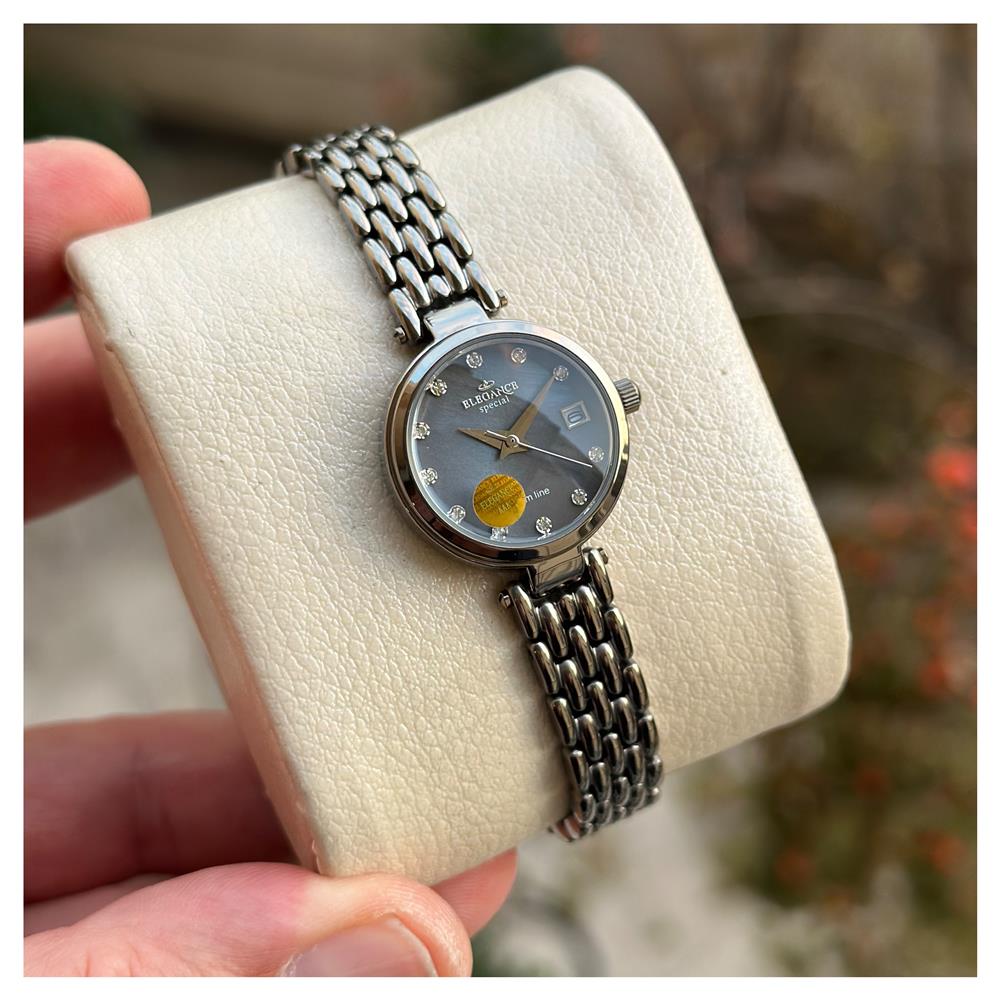ساعت مچی الگانس ES8143 تمام دودی ص طوسی(ELEGANCE)